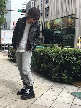 「MISBHV（ミスビヘイブ）のアイテム」を使った、NAOさん（メンズ・177cm）の秋コーディネート