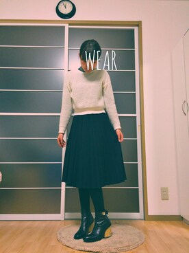 「ミラ オーウェン(Mila Owen)」｜Hitomi さん（レディース・160cm）の秋コーディネート