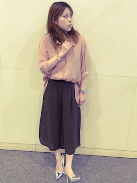 「スカンツ」｜かおりさん（レディース・158cm）の夏コーディネート