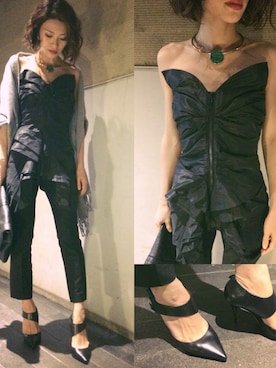 「LECIELBLEU」｜「アイテム（ワンピース/ドレス）」を使った、MITO MAYURIさん（レディース・159cm）の冬コーディネート