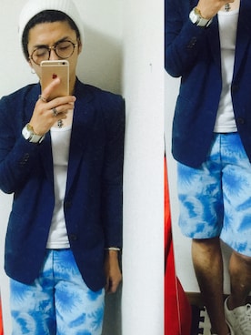 「Alexander McQueen（アレキサンダーマックイーン）のアイテム（アクセサリー）」を使った、Seiyaさん（メンズ・170cm）の夏コーディネート