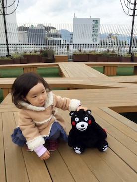 「kids」｜「アイテム（ムートンコート）」を使った、ｋａｎｏｎさん（キッズ・80cm）の冬コーディネート