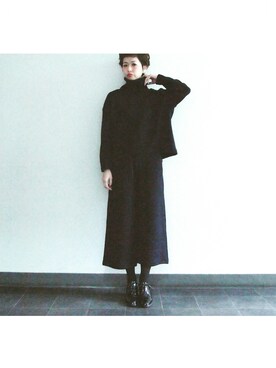 「DHOLIC（ディーホリック）のアイテム（セットアップ）」を使った、saki takahashiさん（レディース・163cm）の冬コーディネート