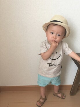 「サンサンサンさわやかサンダル祭」｜souta✭さん（キッズ・80cm）の夏コーディネート
