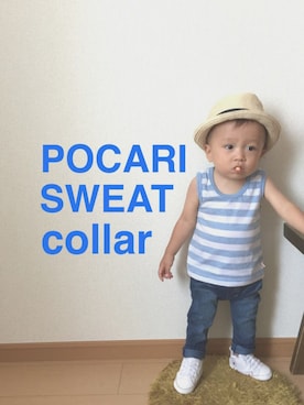 「ポカリコーデバトン」｜「アイテム（帽子）」を使った、souta✭さん（キッズ・80cm）の夏コーディネート