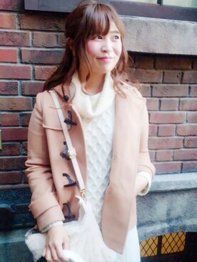 「ROPE' PICNIC（ロペピクニック）のアイテム（ダッフルコート）」を使った、kaoriさん（レディース・160cm）の秋コーディネート