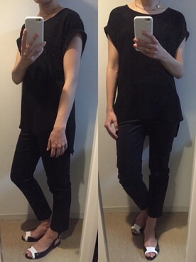 「Soareak（ソアリーク）のアイテム（パンツ）」を使った、たいやきさん（レディース・156cm）の夏コーディネート