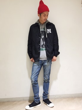 森 拓巳さん（メンズ・176cm）の秋コーディネート