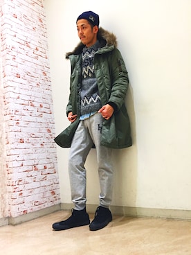 森 拓巳さん（メンズ・176cm）の冬コーディネート