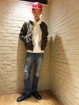 森 拓巳さん(メンズ・176cm)の冬コーディネート