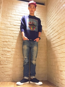 森 拓巳さん(メンズ・176cm)の冬コーディネート