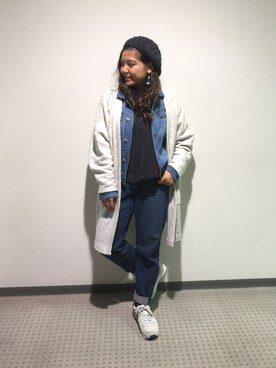 「SEVENDAYS=SUNDAY（セブンデイズサンデイ）のアイテム（その他アウター）」を使った、マミたすさん（レディース・155cm）の秋コーディネート