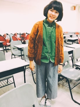 「STARMIMI（スターミミ）のアイテム（ジャケット/アウター）」を使った、Fang Qi Zhangさん（レディース・161cm）の秋コーディネート