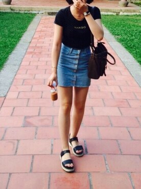 「MIRYOKU（ミリョク）のアイテム」を使った、Fang Qi Zhangさん（レディース・161cm）の秋コーディネート