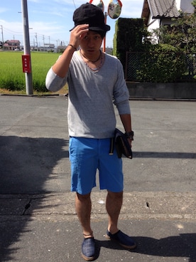 「EDITOR'S（エディターズ）のアイテム」を使った、K.Shimizuさん（メンズ・174cm）の夏コーディネート