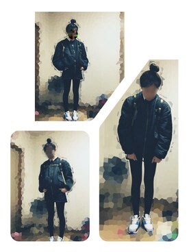 「わたしの背後🗣のアイテム（その他、ブラック系）」を使った、🚺            8  7さん（レディース・163cm）の冬コーディネート