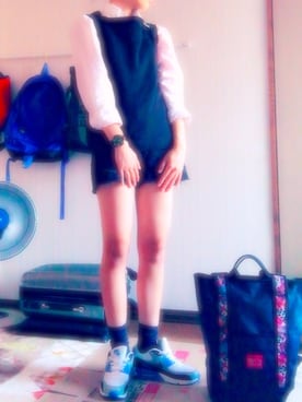 「NIXON（ニクソン）のアイテム（その他、その他）」を使った、🚺            8  7さん（レディース・163cm）の春コーディネート