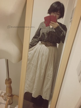 「shuca（シュカ）のアイテム（トップス）」を使った、GUMIさん（レディース・155cm）の秋コーディネート