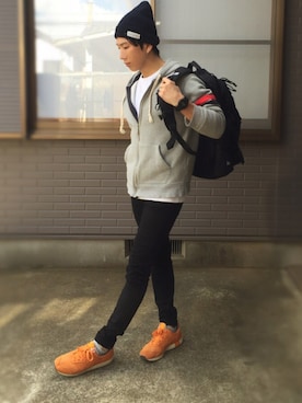 「YEVS（イーブス）のアイテム（スウェット）」を使った、Hiさん（メンズ・169cm）の秋コーディネート