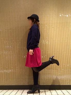 「TOPKAPI（トプカピ）のアイテム（帽子）」を使った、Tonzuraさん（レディース・154cm）の秋コーディネート