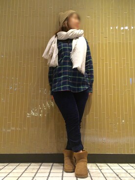 「TOPKAPI（トプカピ）のアイテム（帽子）」を使った、Tonzuraさん（レディース・154cm）の秋コーディネート
