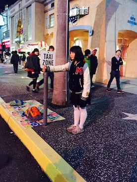 「ユニバ」｜「アイテム（スタジャン）」を使った、ANRI→復帰さん（レディース・150cm）の春コーディネート