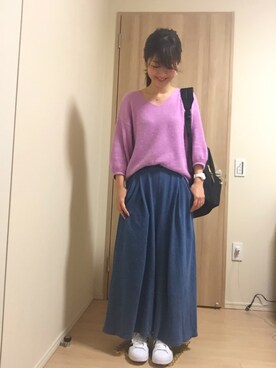 「flower」｜「アイテム（その他）」を使った、moccoさん（レディース・156cm）の春コーディネート