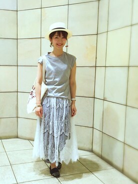 「Another Edition」｜「アイテム（パンプス）」を使った、moccoさん（レディース・156cm）の夏コーディネート