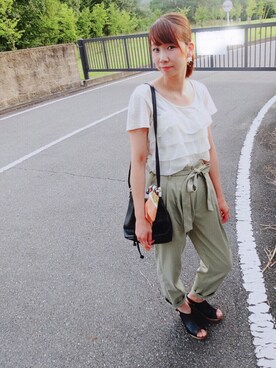 「Avail（アベイル）のアイテム（ピアス（両耳用））」を使った、かおさん（レディース・160cm）の夏コーディネート