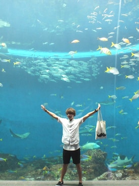 「FLYING TIGERS（フライングタイガー）のアイテム（バッグ）」を使った、りゅんさん（メンズ・179cm）の夏コーディネート