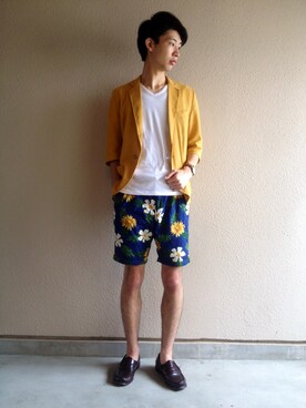 「BEAMS BOY（ビームスボーイ）のアイテム（アナログ腕時計）」を使った、SAKURAGIさん（メンズ・179cm）の夏コーディネート