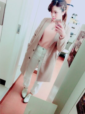 「オリエンタルトラフィック」｜「アイテム（チェスターコート）」を使った、たけだ あかり ✩*°さん（レディース・160cm）の春コーディネート
