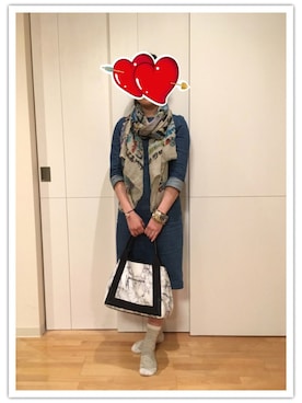 「Balanciagaのアイテム」を使った、yumiさん（レディース・154cm）の春コーディネート