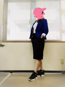 「アイテム（ヘアアクセサリー、ブルー系）」を使った、yumiさん（レディース・154cm）の秋コーディネート