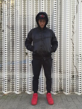 「Jordan」｜「アイテム（スタジャン）」を使った、M.T.R.Mさん（メンズ・164cm）の冬コーディネート