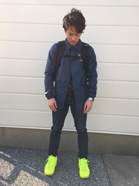 「F.C.R.B.（エフシーアールビー）のアイテム（その他アウター）」を使った、M.T.R.Mさん（メンズ・165cm）の冬コーディネート