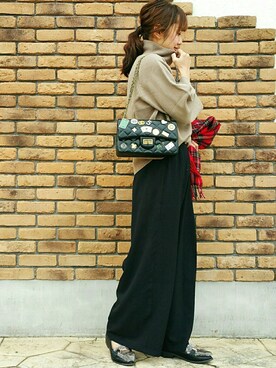 「J.FERRY（ジェイフェリー）のアイテム（パンツ）」を使った、JUNKOさん（レディース・162cm）の秋コーディネート