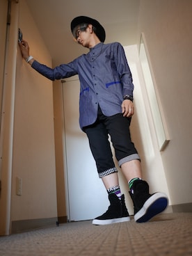 「PARADOX（パラドックス）のアイテム（ハット）」を使った、tokuさん（メンズ・176cm）の秋コーディネート