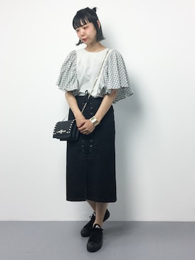 「Raisonne（レゾネ）のアイテム」を使った、ambiさん（レディース・160cm）の夏コーディネート