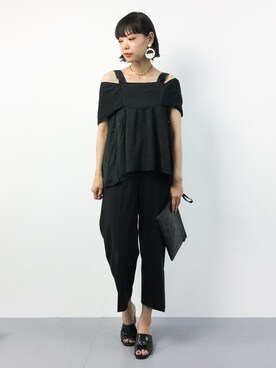 「MICOAMERI（ミコアメリ）のアイテム」を使った、ambiさん（レディース・160cm）の夏コーディネート