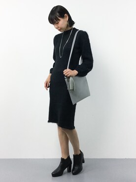 「Honey Salon（ハニーサロン）のアイテム（ワンピース/ドレス）」を使った、ambiさん（レディース・160cm）の秋コーディネート