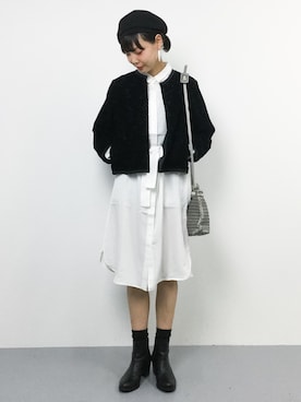 「rps（アールピーエス）のアイテム（ショルダーバッグ）」を使った、ambiさん（レディース・160cm）の秋コーディネート