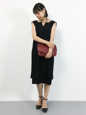 「NOMBRE IMPAIR（ノンブルアンペール）のアイテム（ドレス）」を使った、ambiさん（レディース・160cm）の秋コーディネート