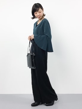 「フレアスリーブ」｜ambiさん（レディース・160cm）の秋コーディネート