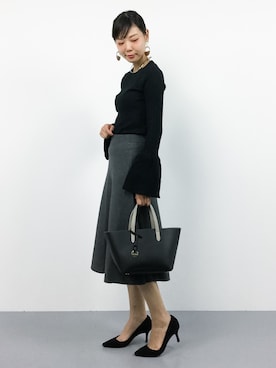 「フレアスリーブ」｜ambiさん（レディース・160cm）の秋コーディネート