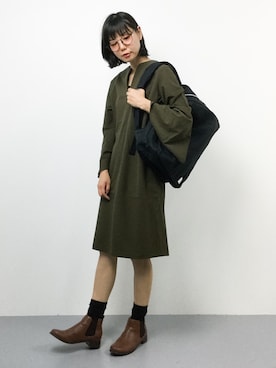 「SUNDUCK（サンダック）のアイテム」を使った、ambiさん（レディース・160cm）の秋コーディネート