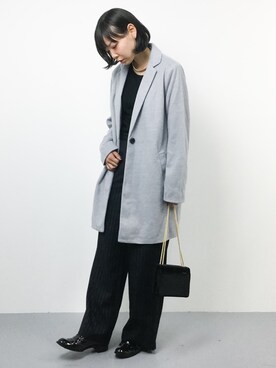 「reca（レカ）のアイテム（チェスターコート）」を使った、ambiさん（レディース・160cm）の秋コーディネート