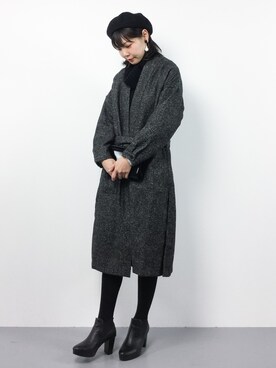 「LE JUN（ルジュン）のアイテム（その他アウター）」を使った、ambiさん（レディース・160cm）の冬コーディネート