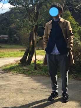 「ショップコート」｜「アイテム（デニムジャケット）」を使った、ysidさん（メンズ・165cm）の冬コーディネート