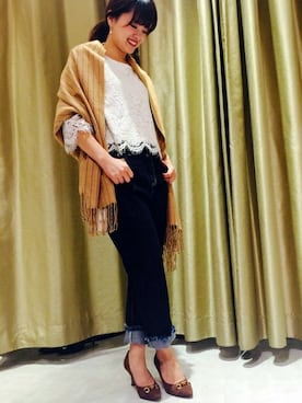 「茶色」｜Le Talon 有楽町店スタッフさん（レディース・160cm）の秋コーディネート